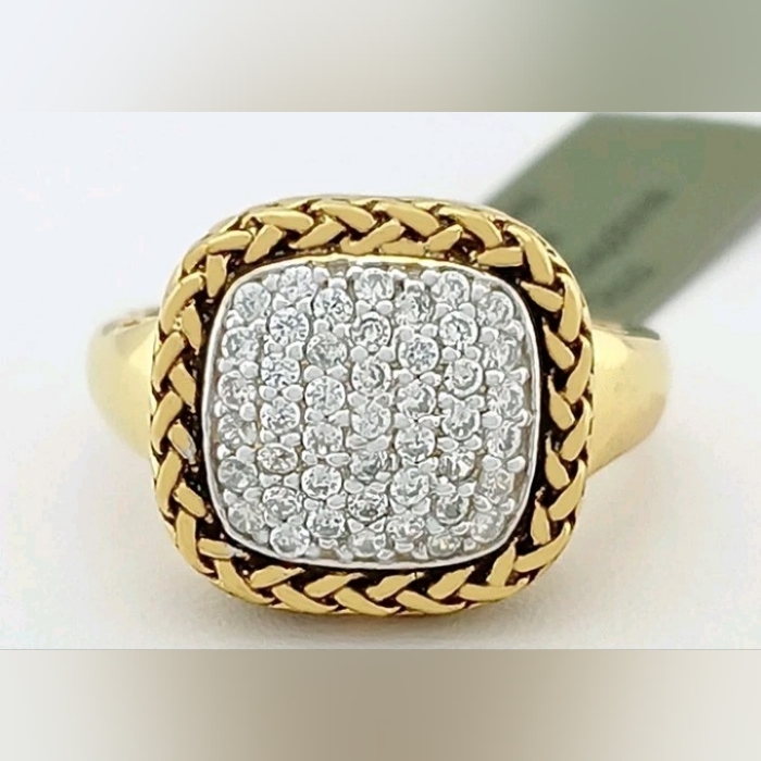 Sale! New 925 Sterling Silver Yellow W Sapphires Ring Sz 7